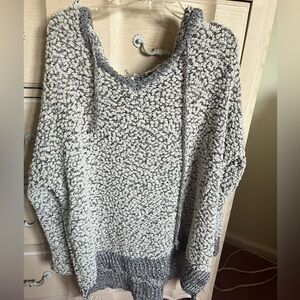 Super cute white grey and black hoodie! So cozy!